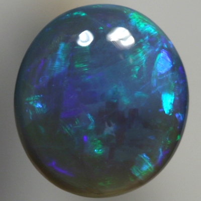 SOLID BLACK OPAL Rich greens and blues over dark purple